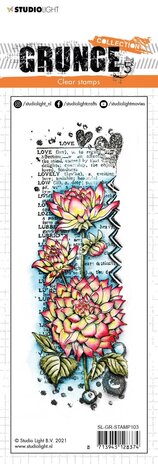 Studio Light Dahlia Flower Love Grunge Stamps (SL-GR-STAMP103) (OUTLET)
