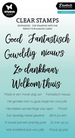 Studio Light Fantastisch Essentials Clear Stamps (SL-ES-STAMP558) (OUTLET)