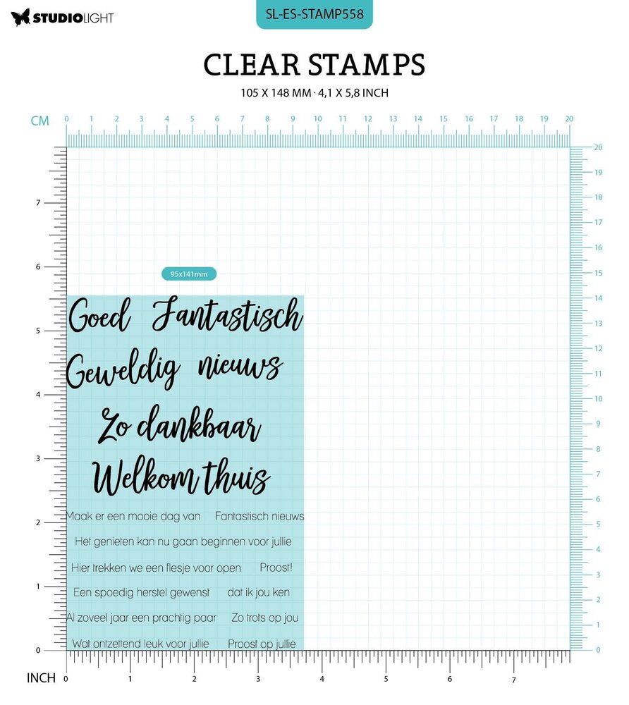 Studio Light Fantastisch Essentials Clear Stamps (SL-ES-STAMP558) (OUTLET)