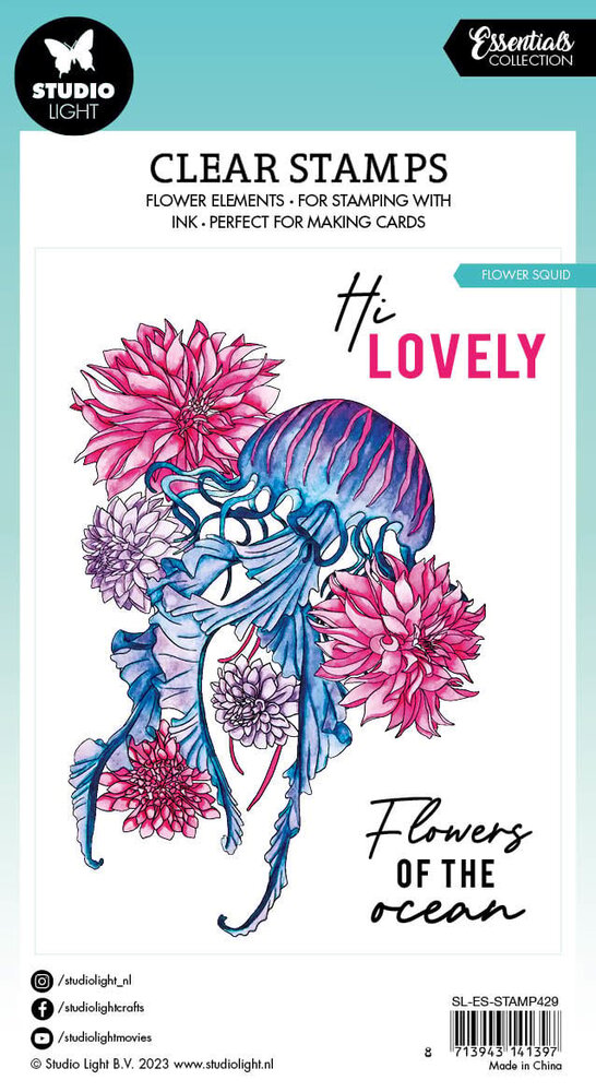 Studio Light Flower Squid Essentials Clear Stamps (SL-ES-STAMP429) (OUTLET)