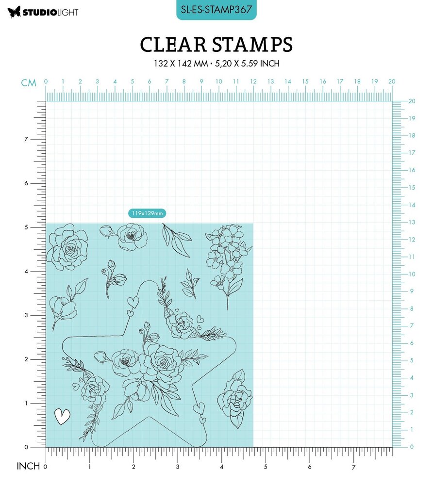 Studio Light Big Star Essentials Clear Stamps (SL-ES-STAMP367) (OUTLET)