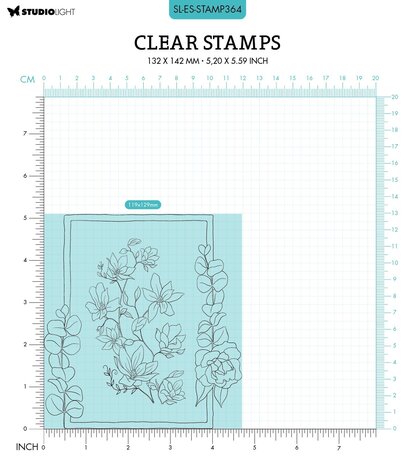 Studio Light Rectangle Shape Essentials Clear Stamps (SL-ES-STAMP364) (OUTLET)