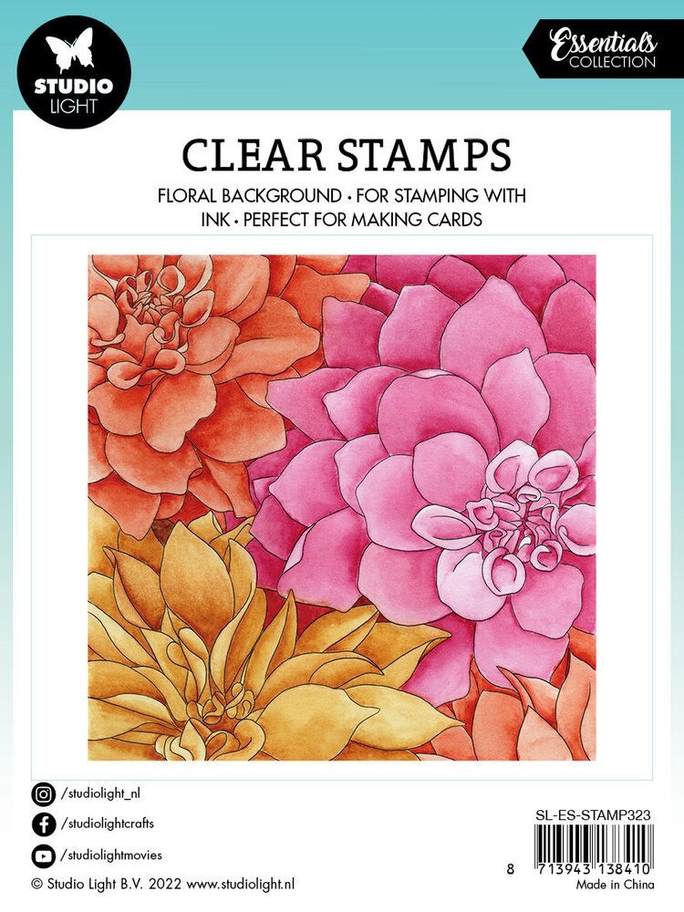 Studio Light Dahlia Background Essentials Clear Stamps (SL-ES-STAMP323) (OUTLET)