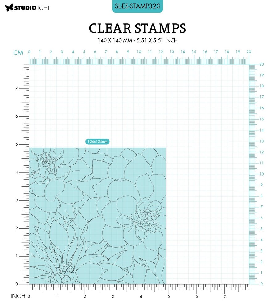 Studio Light Dahlia Background Essentials Clear Stamps (SL-ES-STAMP323) (OUTLET)