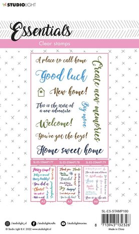 Studio Light Sentiments/Wishes Home Clear Stamps (SL-ES-STAMP180) (OUTLET)