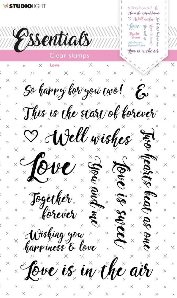 Studio Light Sentiments/Wishes Love Clear Stamps (SL-ES-STAMP179) (OUTLET)