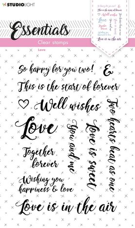 Studio Light Sentiments/Wishes Love Clear Stamps (SL-ES-STAMP179) (OUTLET)