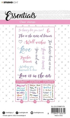Studio Light Sentiments/Wishes Love Clear Stamps (SL-ES-STAMP179) (OUTLET)