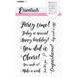 Studio Light Sentiments/Wishes Party Clear Stamps (SL-ES-STAMP177) (OUTLET)
