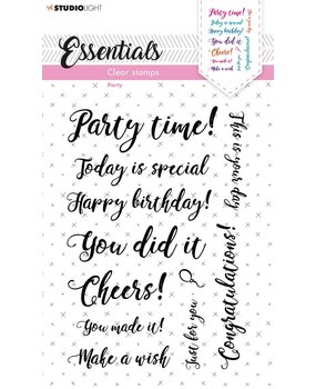 Studio Light Sentiments/Wishes Party Clear Stamps (SL-ES-STAMP177) (OUTLET) Studio Light Sentiments/Wishes Party Clear Stamps (SL-ES-STAMP177) (OUTLET)