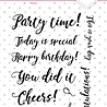 Studio Light Sentiments/Wishes Party Clear Stamps (SL-ES-STAMP177) (OUTLET)