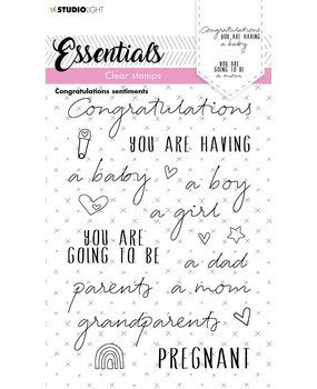Studio Light Congratulations Sentiments Clear Stamps (SL-ES-STAMP175) (OUTLET)