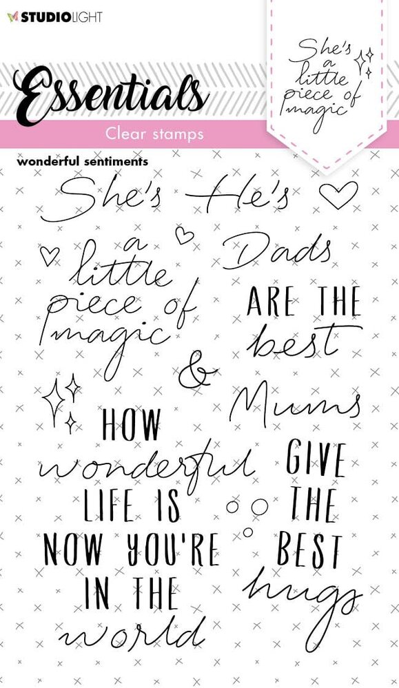 Studio Light Wonderful Sentiments Clear Stamps (SL-ES-STAMP173) (OUTLET)