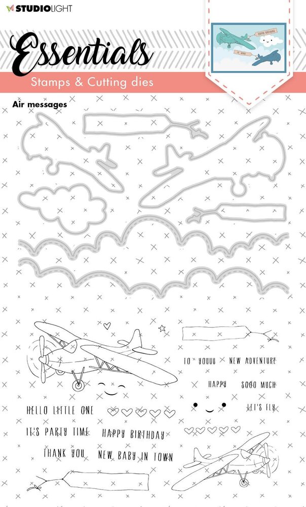 Studio Light Air Messages Stamp & Die (SL-ES-SCD25) (OUTLET)
