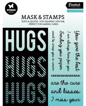 Studio Light Hugs Sentiments Essentials Mask & Stamp (SL-ES-MST04) (OUTLET)