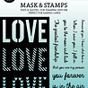 Studio Light Love Sentiments Essentials Mask & Stamp (SL-ES-MST01) (OUTLET)