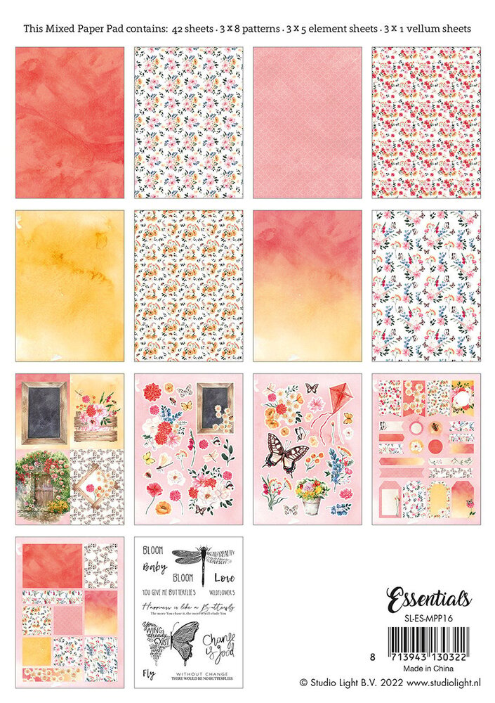 Studio Light Patterns Mixed Paper Pad (SL-ES-MPP16) (OUTLET)
