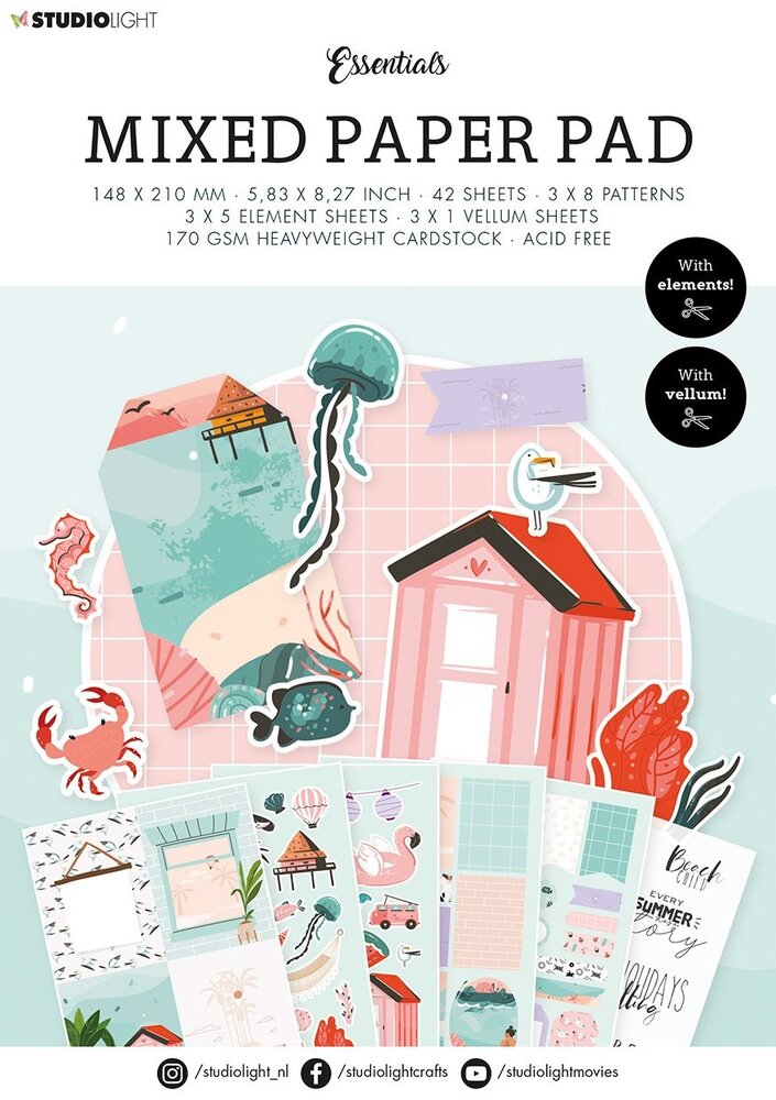 Studio Light Patterns Mixed Paper Pad (SL-ES-MPP14) (OUTLET)