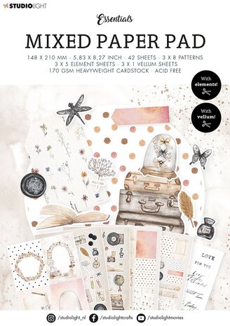 Studio Light Patterns Mixed Paper Pad (SL-ES-MPP12) (OUTLET)