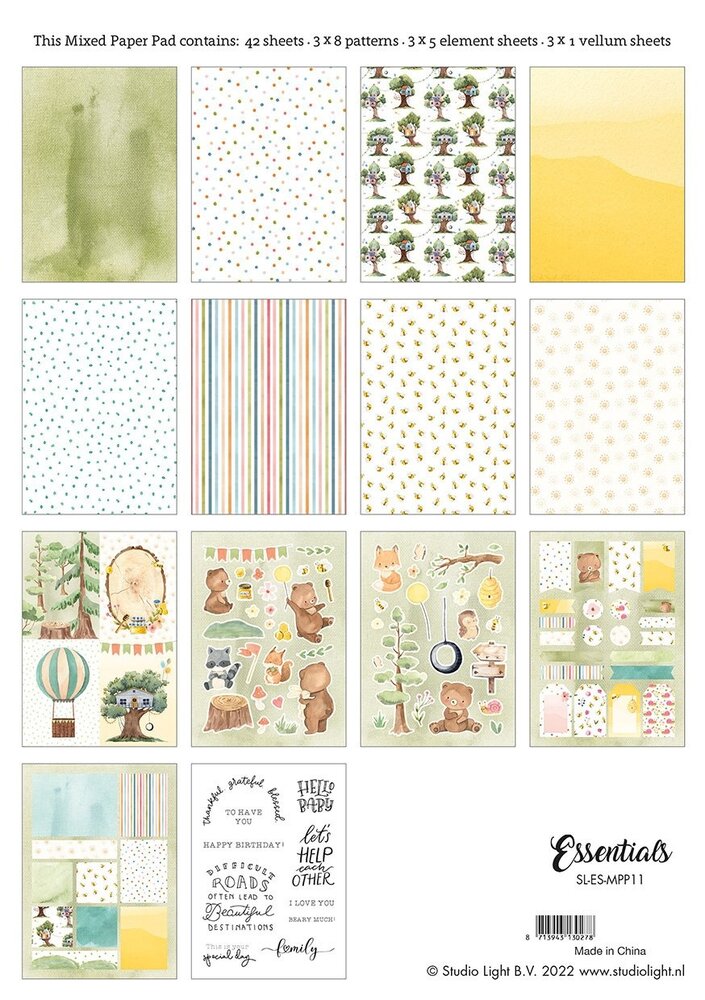 Studio Light Patterns Mixed Paper Pad (SL-ES-MPP11) (OUTLET)