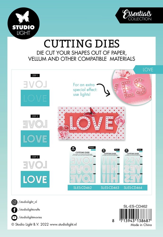 Studio Light LOVE Essentials Cutting Dies (SL-ES-CD462) (OUTLET)