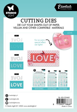 Studio Light LOVE Essentials Cutting Dies (SL-ES-CD462) (OUTLET)