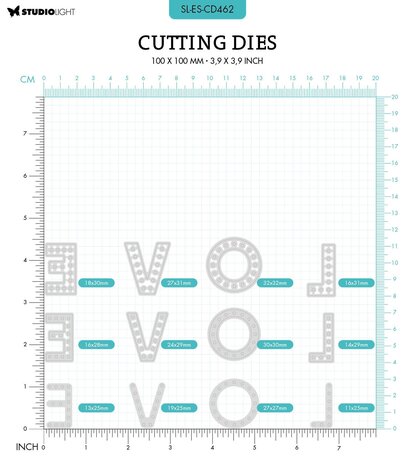 Studio Light LOVE Essentials Cutting Dies (SL-ES-CD462) (OUTLET)