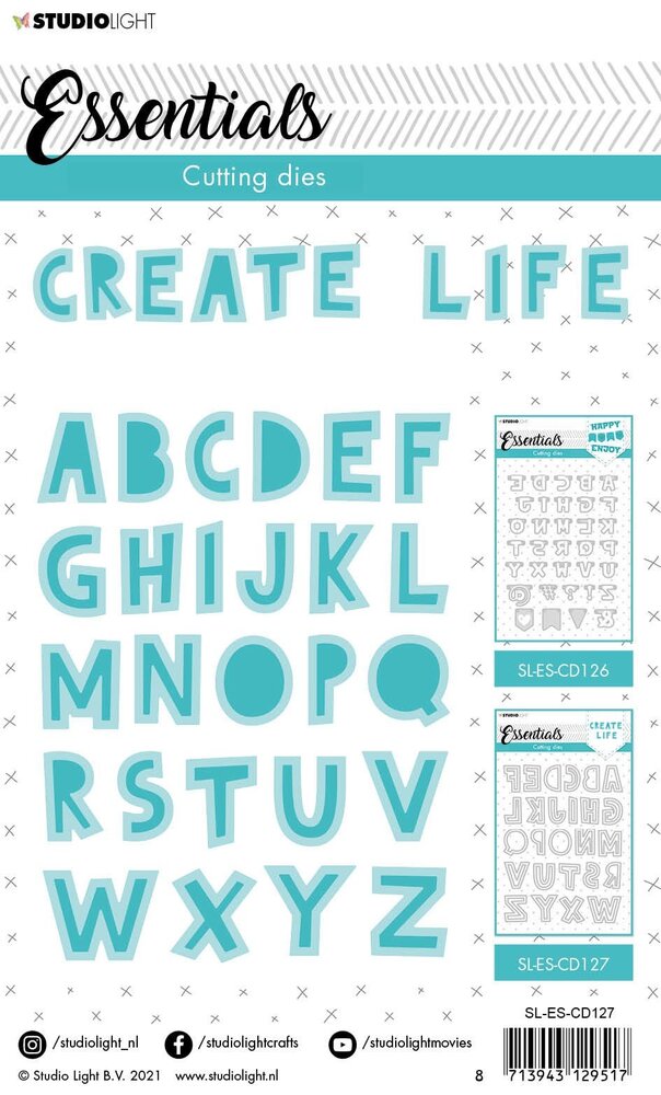 Studio Light Quirky Blok Alphabet Cutting Dies (SL-ES-CD127) (OUTLET)
