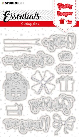 Studio Light Christmas Prettige Feestdagen 3 Cutting Dies (SL-ES-CD118) (OUTLET)