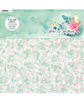 Studio Light Blooming Butterfly Vellum 8x8 Inch Sheets (6pcs) (SL-BB-VES03) (OUTLET)