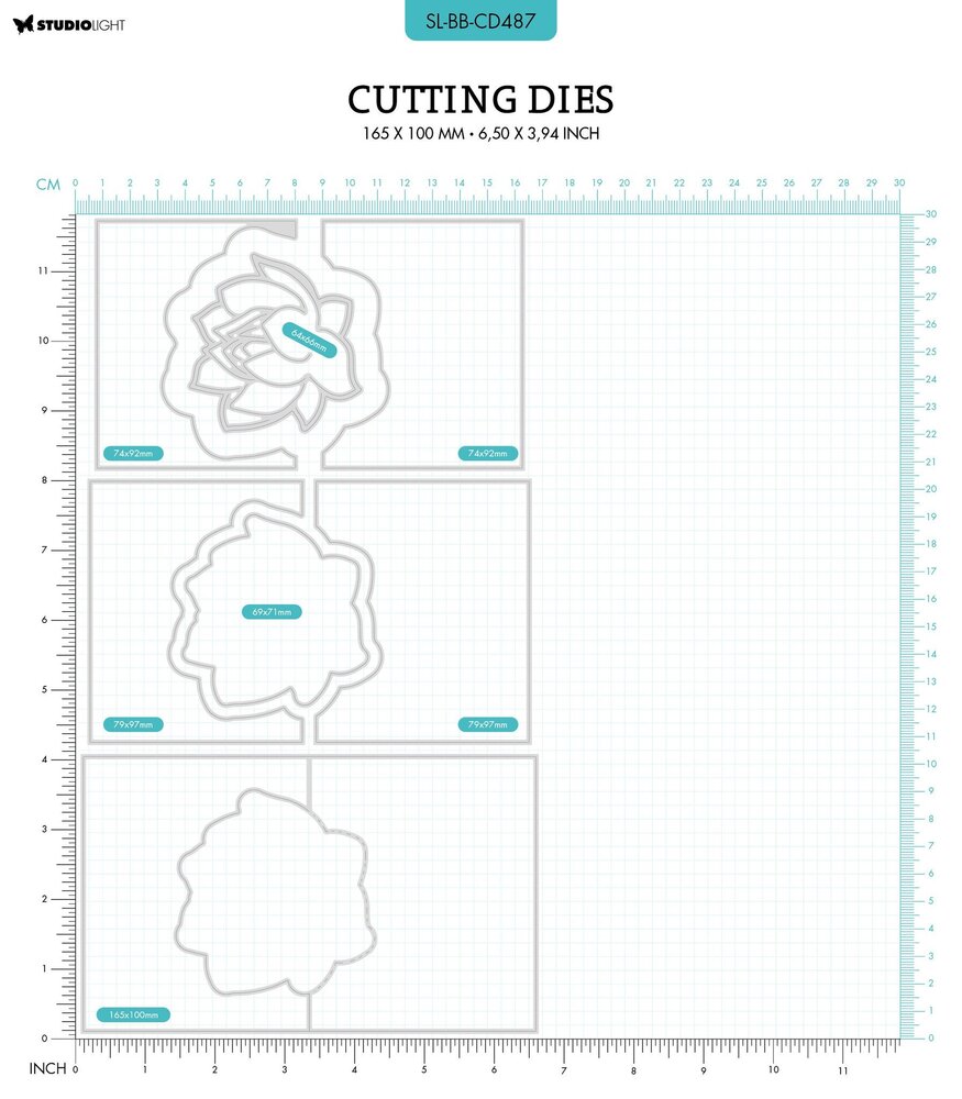 Studio Light Blooming Butterfly Cutting Die Water Lily Stand Up Card (SL-BB-CD487) (OUTLET)