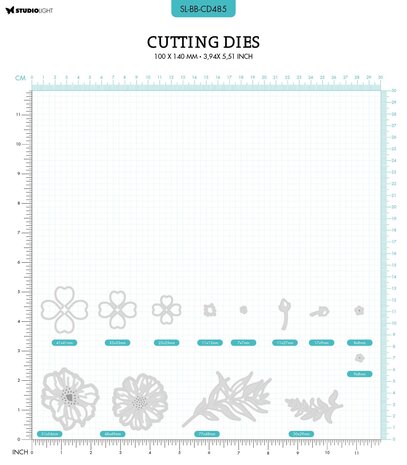 Studio Light Blooming Butterfly Cutting Die Blooming Flowers (SL-BB-CD485) (OUTLET)