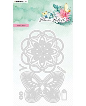 Studio Light Blooming Butterfly Cutting Die Shaker Labels (SL-BB-CD482) (OUTLET)