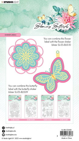 Studio Light Blooming Butterfly Cutting Die Shaker Labels (SL-BB-CD482) (OUTLET)