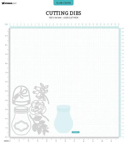 Studio Light Autumn Bouquets Cutting Die Jar Bouquet (SL-AB-CD694) (OUTLET)