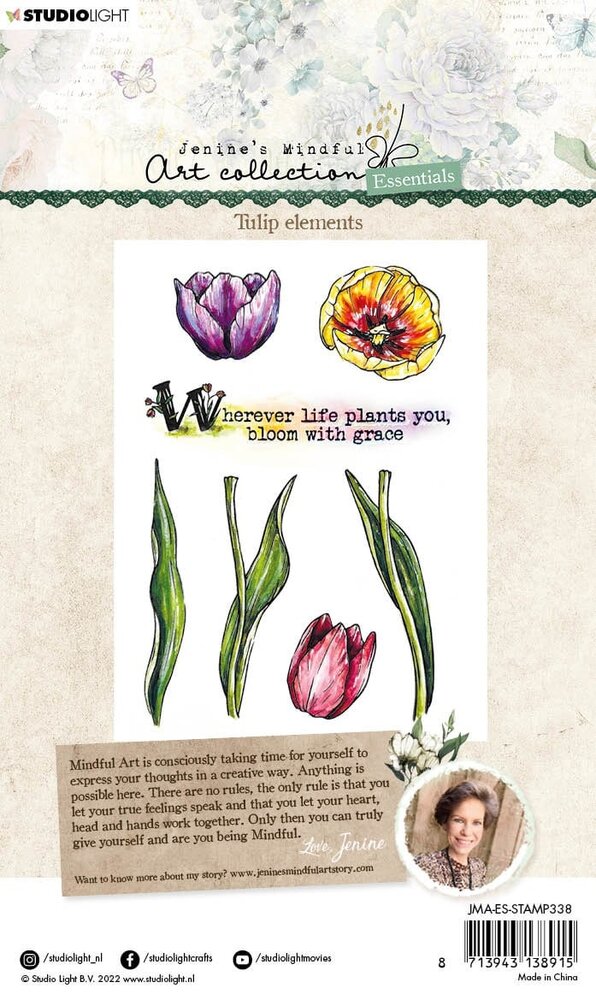 Studio Light Tulip Elements Essentials Clear Stamps (JMA-ES-STAMP338) (OUTLET)