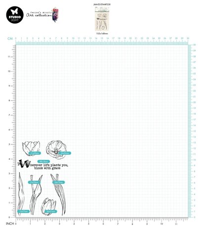 Studio Light Tulip Elements Essentials Clear Stamps (JMA-ES-STAMP338) (OUTLET)