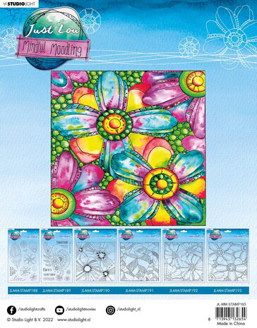 Studio Light Just Low Mindful Moodling Clear Stamps Lovely Florals (JL-MM-STAMP193) (OUTLET)