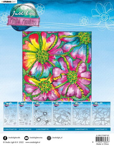 Studio Light Just Low Mindful Moodling Clear StampMoodles of Flowers (JL-MM-STAMP192) (OUTLET)
