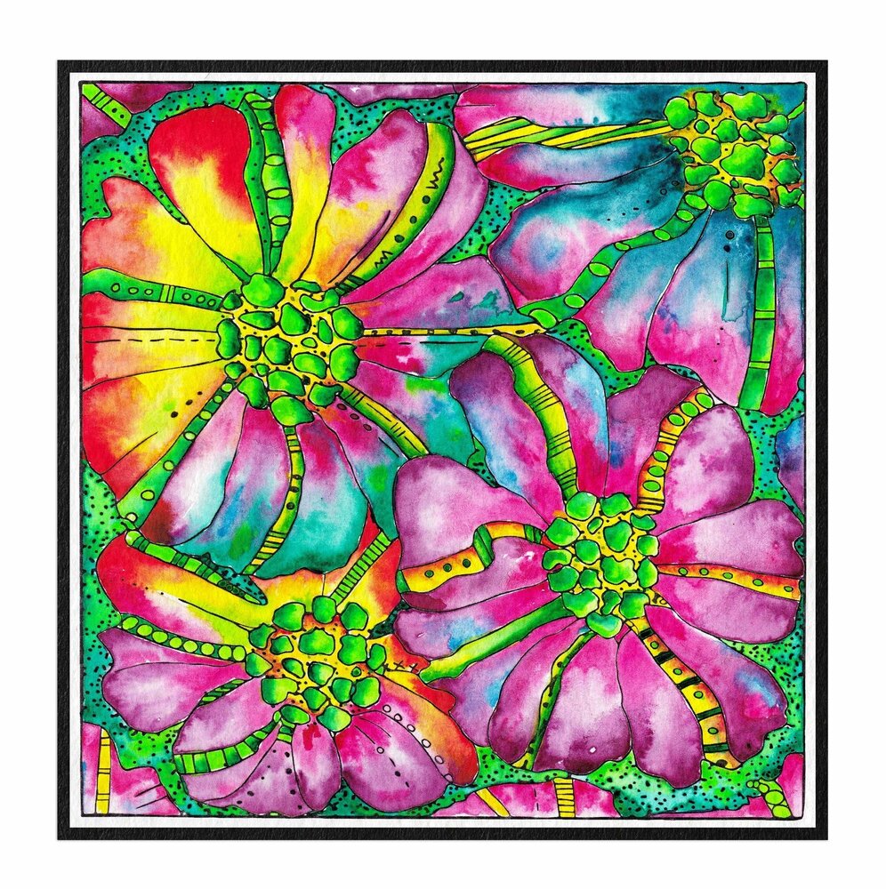 Studio Light Just Low Mindful Moodling Clear StampMoodles of Flowers (JL-MM-STAMP192) (OUTLET)