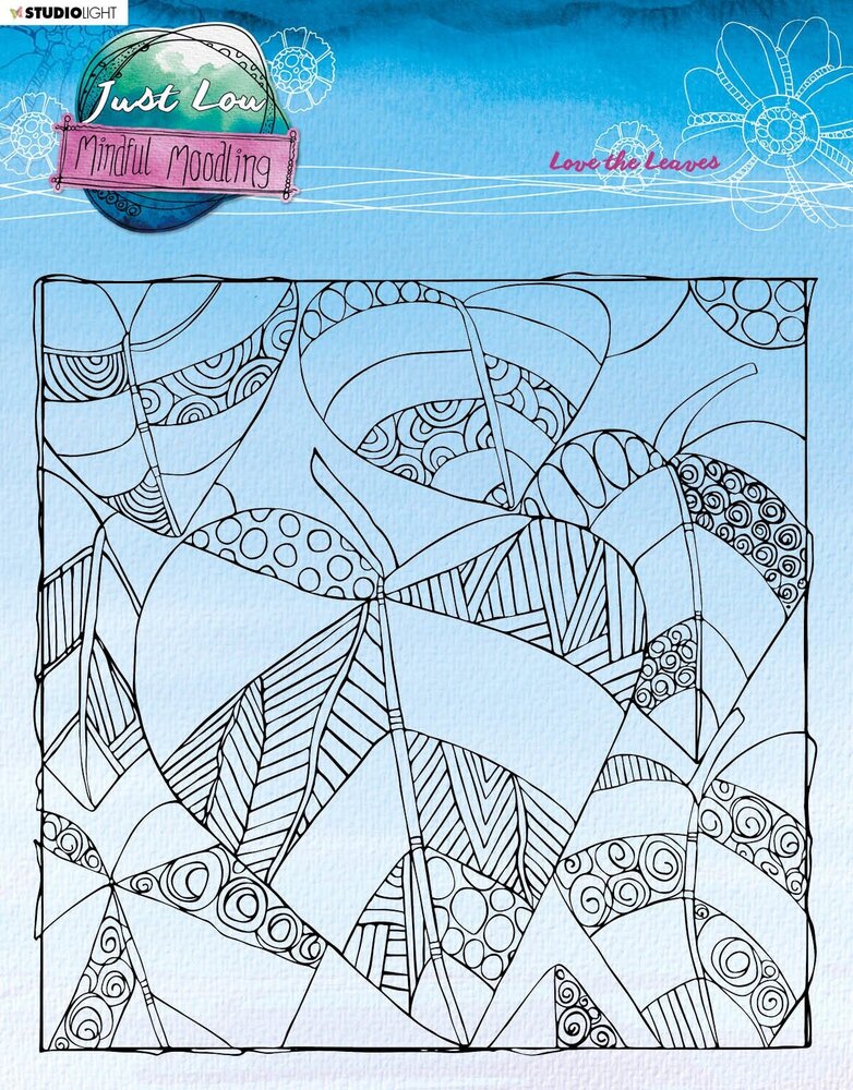 Studio Light Just Low Mindful Moodling Clear Stamps Love the Leaves (JL-MM-STAMP191) (OUTLET)