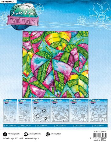 Studio Light Just Low Mindful Moodling Clear Stamps Love the Leaves (JL-MM-STAMP191) (OUTLET)