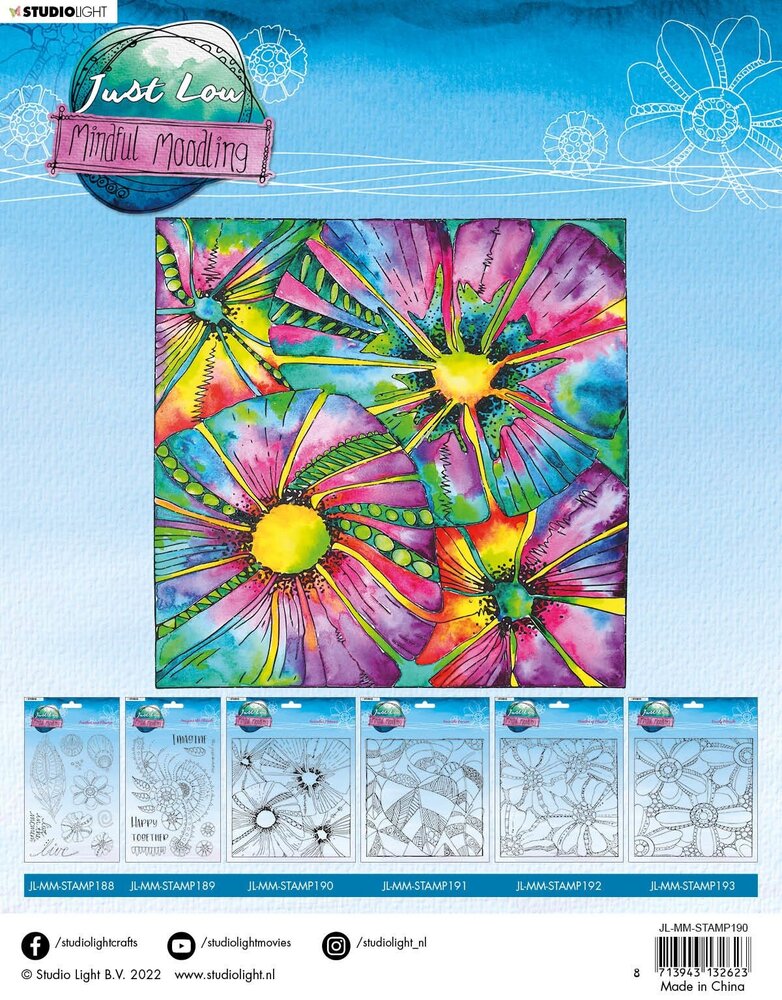 Studio Light Just Low Mindful Moodling Clear Stamps Circular Motions (JL-MM-STAMP190) (OUTLET)