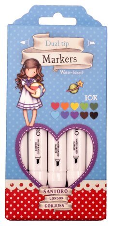 Studio Light Gorjuss Dual Tip Markers Brights (10pcs) (GOR-ES-MARK16) (OUTLET)