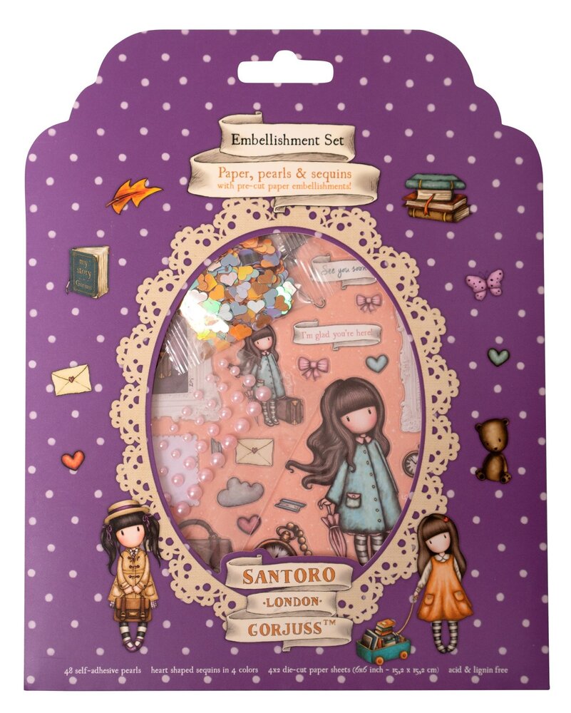 Studio Light Gorjuss Embellishment Set: Paper, Pearls & Sequins (GOR-ES-DCS03) (OUTLET)