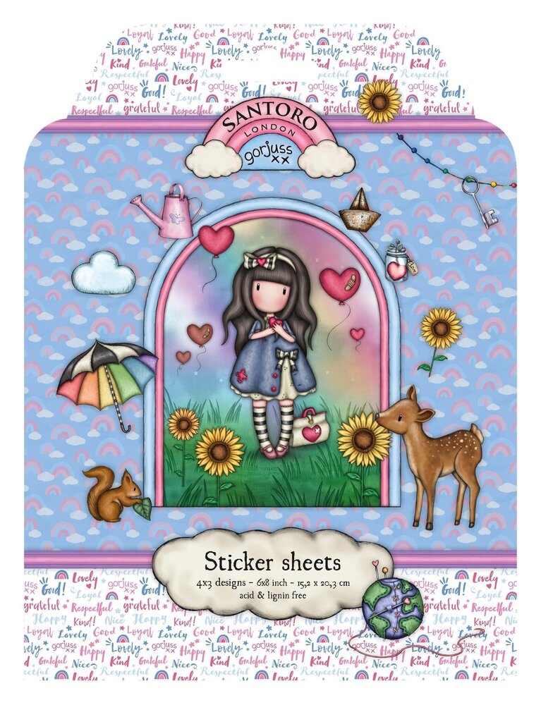 Studio Light Gorjuss Be Kind Sticker Sheets (GOR-BK-STIC16) (OUTLET)