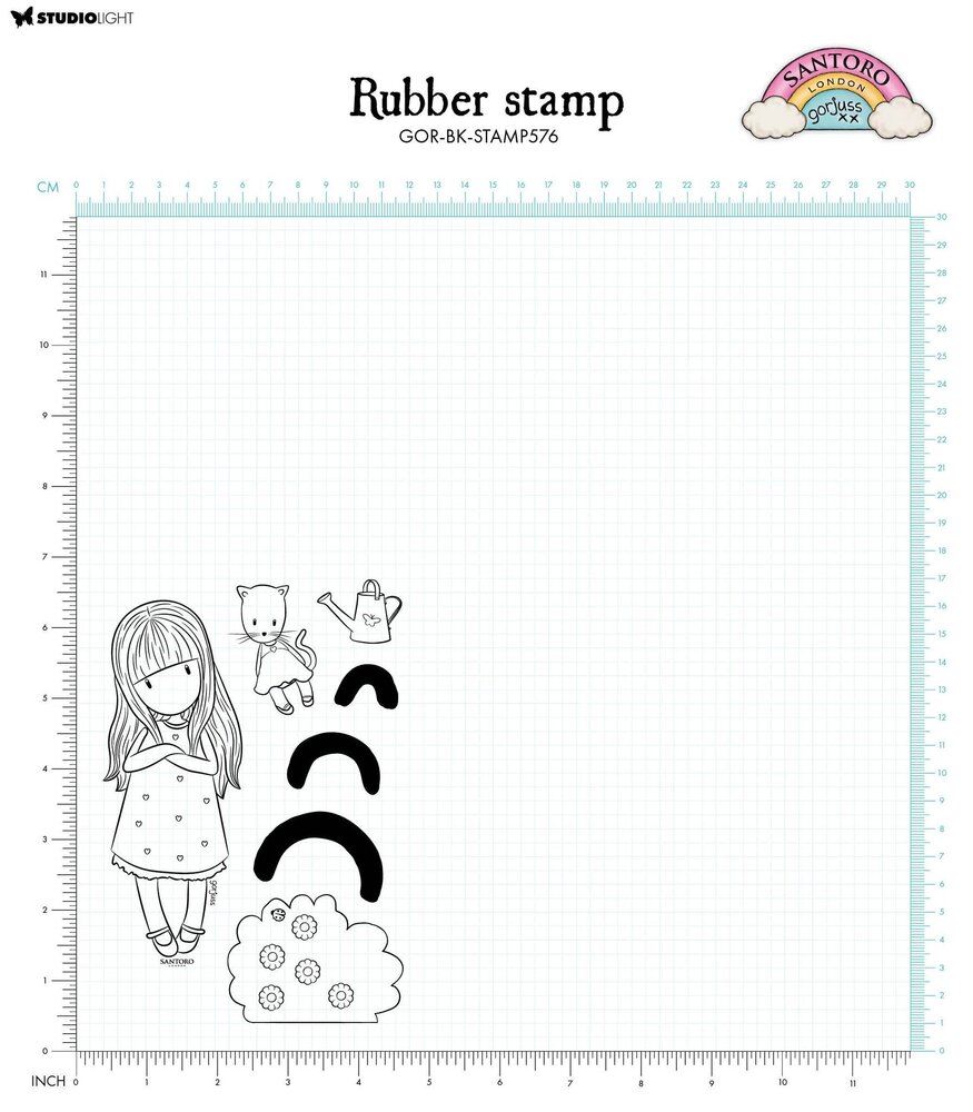 Studio Light Gorjuss Be Kind Rubber Stamps Collectable How Does Your Garden Grow (GOR-BK-STAMP576) (OUTLET)