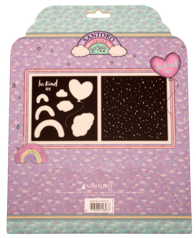 Studio Light Gorjuss Be Kind Mask Stencil Set (2pcs) (GOR-BK-MASK251) (OUTLET)