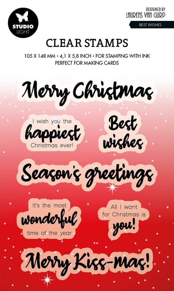 Studio Light Best Wishes Clear Stamps EN (BL-ES-STAMP491) (OUTLET)