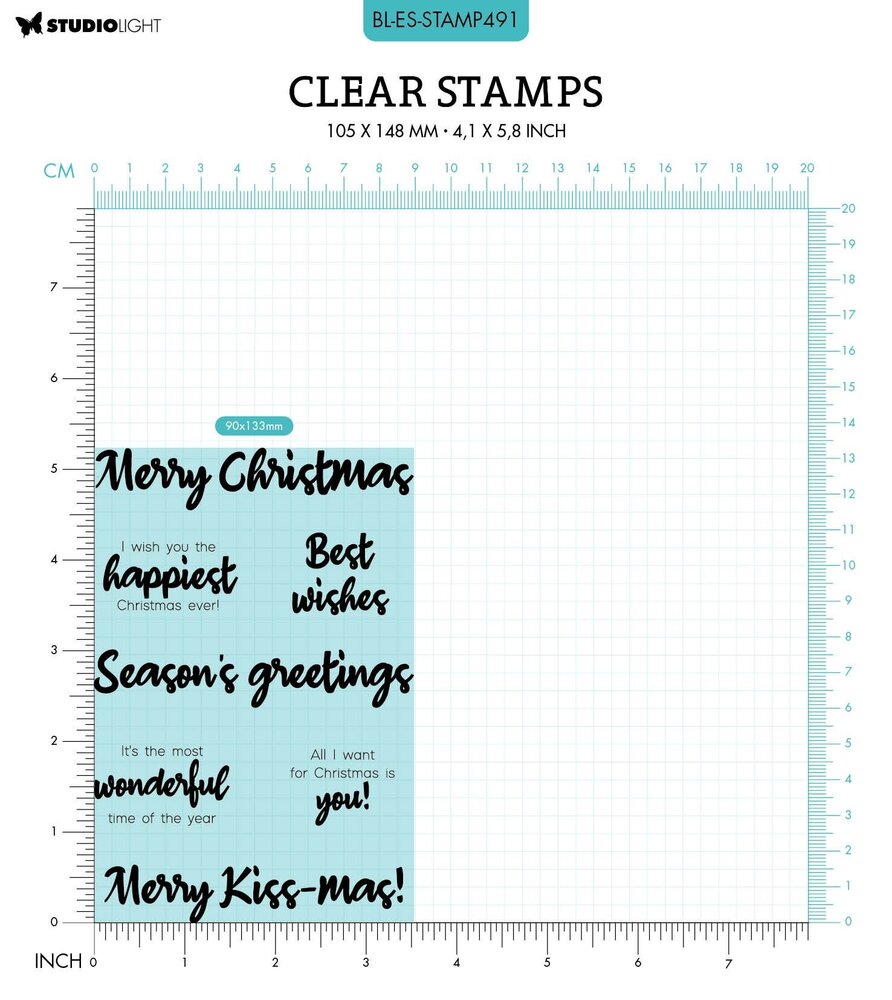 Studio Light Best Wishes Clear Stamps EN (BL-ES-STAMP491) (OUTLET)